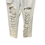 Carmar‎ Denim Super Ripped Straight Leg Jeans Light Wash Blue Size 26 Photo 4