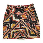 Anthropologie Staring at Stars  orange, black & cream cotton mini skirt size 10 Photo 0