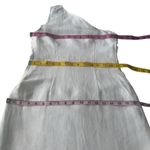 Madewell One Shoulder Unlined Side Slit Linen Blend Body-Skimming Dress Size 00 Photo 4