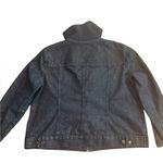 Talbots  Plus Denim Bomber Jacket Zip Front Dark Wash 18W Photo 3