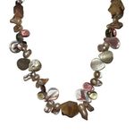Chunky Single Strand Strand Coral Shell Cream Pink Statement Necklace Photo 0