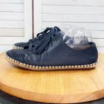 Patricia Nash  Emiliana Lace Up Leather Espadrille Sneakers Navy Blue‎ 7 Photo 2