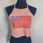 Isaac Morris USA Halter Crop Top Nwot Pink Size M Photo 1