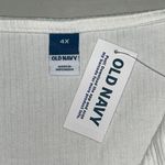 Old Navy NWT Size 4X White Square Neckline Long Sleeve One Piece Ribbed Bodysuit Photo 2