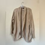 Rachel Zoe Women’s Beige Open Front Pocket Cardigan Sweater XL Soft Knit Photo 10