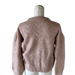 ASTR NWT THE LABEL POINTELLE KNIT SWEATER IN CAMEL Large Wool Blend Photo 5