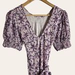 Saylor Amarette Puff-Sleeved Purple Floral Print Maxi Dress Size XS Photo 7
