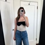 Orseund Iris | Abstract Color block Tube Top in Black & Cream‎ Xsmall $225 Size XS Photo 2