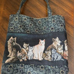 Source Unknown Cat Victorian‎ Kitten Kitty Needle Point Tote Handbag Carry All Photo 0