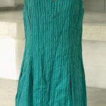 Hatley Textured Striped Teal Green Sleeveless Dress Photo 0