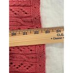L.L.Bean  Long Sleeve Open Knit Button Front Cardigan Sweater Pink Women's Medium Photo 6