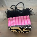 Vintage Pink Striped Blue Devil Purse Photo 5