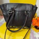 Tignanello Black Shoulder Bag with Classic Design and Silver Hardware Photo 0