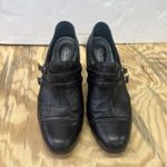 Clarks  ARTISAN Active Air Black Leather Prairie Chunky Heels Size 9.5M Cottage Photo 5