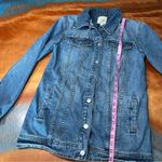 Avec Les Filles  embroidered Follow me Blue Denim Jacket XS button front Photo 12