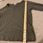James Perse Standard  Size Large French Micro Brushed terry light sweater green Photo 9