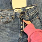 Denim Forum Aritzia Joni high rise loose button fly denim jeans 30 length sz 25 Blue Photo 4