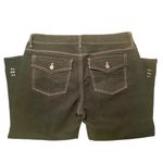 White House | Black Market Noir Black Pedal Pusher Capri Size 4 Stud Detail Photo 1