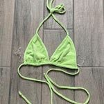 New pink neon green bikini top Size M Photo 0