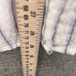 LC Lauren Conrad Womans Blouse Size Large Linen Striped Button Up Ruffle Cuff Photo 12