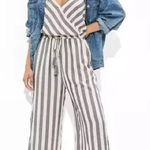 American Eagle  Striped Wide Leg Jumpsuit Women’s Large | New Strappy Romper Photo 0