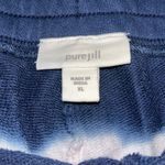 J. Jill Pure Jill Tie Dye French Terry Drawstring Pants l Dusty Indigo Navy XL Blue Photo 6