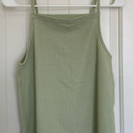 Madewell EUC | women’s light green ribbed textured high neck tank top XS Photo 0