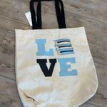 NWT Cotton Canvas Bag Book Lovers Blue Photo 0
