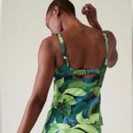 Athleta  Size 36D/DD 36D 36DD Bondi Bra Cup Tankini Top Liana Floral Green Photo 1