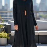 Comfy USA Black Modal Jersey Split Back Long Cardigan Lagenlook Artsy M Size M Photo 0