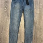 Black Label  High Waist Ankle Skinny Jeans Size 1/26 Stretch Frayed Hem NWT Photo 0