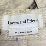 Lovers + Friends  Lover Boy White Leopard Print Straight Baggy Denim Jeans Sz 29 Photo 3