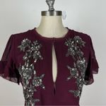 Cleobella  Maroon Embellished Mini Dress Photo 2