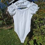 Boutique  Who I Am White Feminine Bodysuit - Sz 8 Photo 5