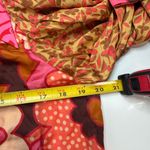 Celia B Colorful Floral Button Down Shirt Medium NWT Puff Sleeve Pink Photo 4