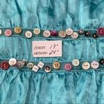 Karen Millen England Size 6 Turquoise Deep Neck Button Waist Top Blouse Photo 10