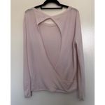 Theory One Grey Day Blush Pink Open Back Light Weight Wool Sweater Size Medium Photo 1