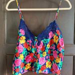 Victoria's Secret 90s Vintage | | Floral Satin Cropped Lace Trim Camisole | Small Photo 2