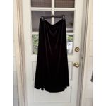 Susan Graver Skirt Women’s Large Black Velvet Midi Goth Cocktail Holiday Photo 4