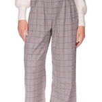 Cara Cara Soho Pants Hannon Plaid Turtledove NWT Size 12 | Tailored Chic Gray Photo 0