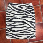 Sandro Paris Zebra Print Knee Length Pencil Skirt Size 8 Photo 0