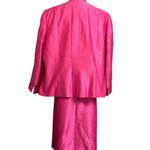 Le Suit Jacket & Skirt Suit Set plus size 22w satin pink long sleeve knee length Photo 5