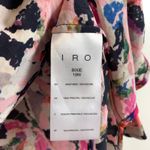 IRO  Bixie Wrap Effect Abstract Watercolor Abstract Blouse Shirt Pink Size 38 Photo 6