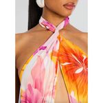 retrofete Ina Chiffon Maxi Dress Bianco Primavera Womens Size Medium Pink Photo 4