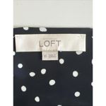 Loft  Polka Dot Long Sleeve Blouse Ruffle Hem Black/Ivory Size XS Photo 4