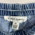 Almost Famous Distressed Denim Baggy Utility Cargo Pants Jeans Tie Waist women M Photo 7