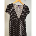 Seraphine Maternity Black Diamond Print Wrap Maxi Dress Size 2 Photo 3