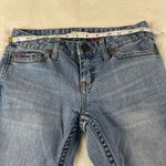 Aeropostale  Y2K Hailey Skinny Flare Jeans Womens Sz 1 2 Blue Low Rise 28x31 TALL Photo 4