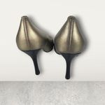 Calvin Klein Katell Bronze Metallic Gold Pump Heels Peep Toes Size 6M Photo 4