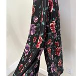 secret treasures Vintage Floral Silky Satin Maxi Slip Dress Nightgown Sexy Side Cut Outs Size 1X Photo 4